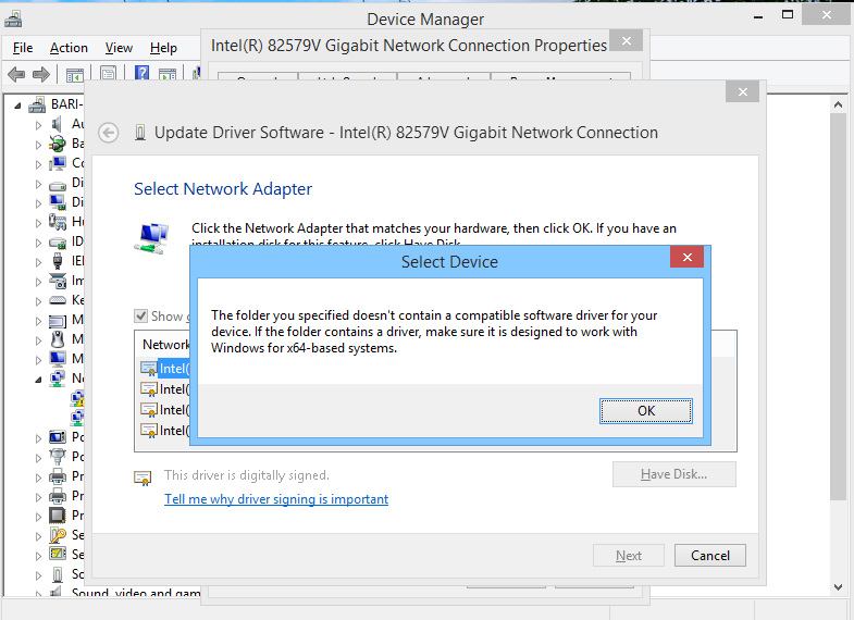 Intel 82579v gigabit network driver download